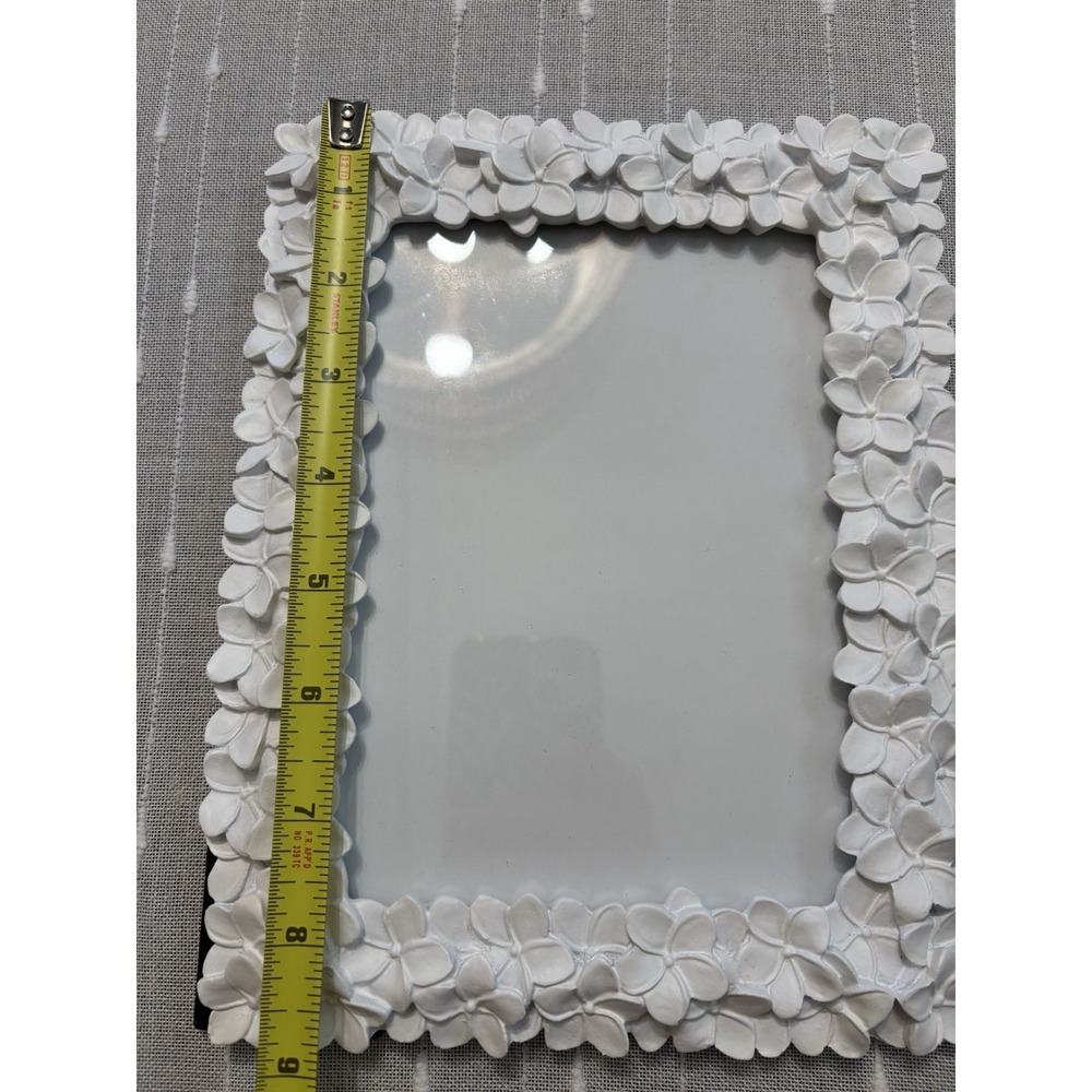 Chic White Plumeria Floral Frame – Boho Coastal Decor & Tropical Vibe Accent 5x7 - Picture 6 of 9